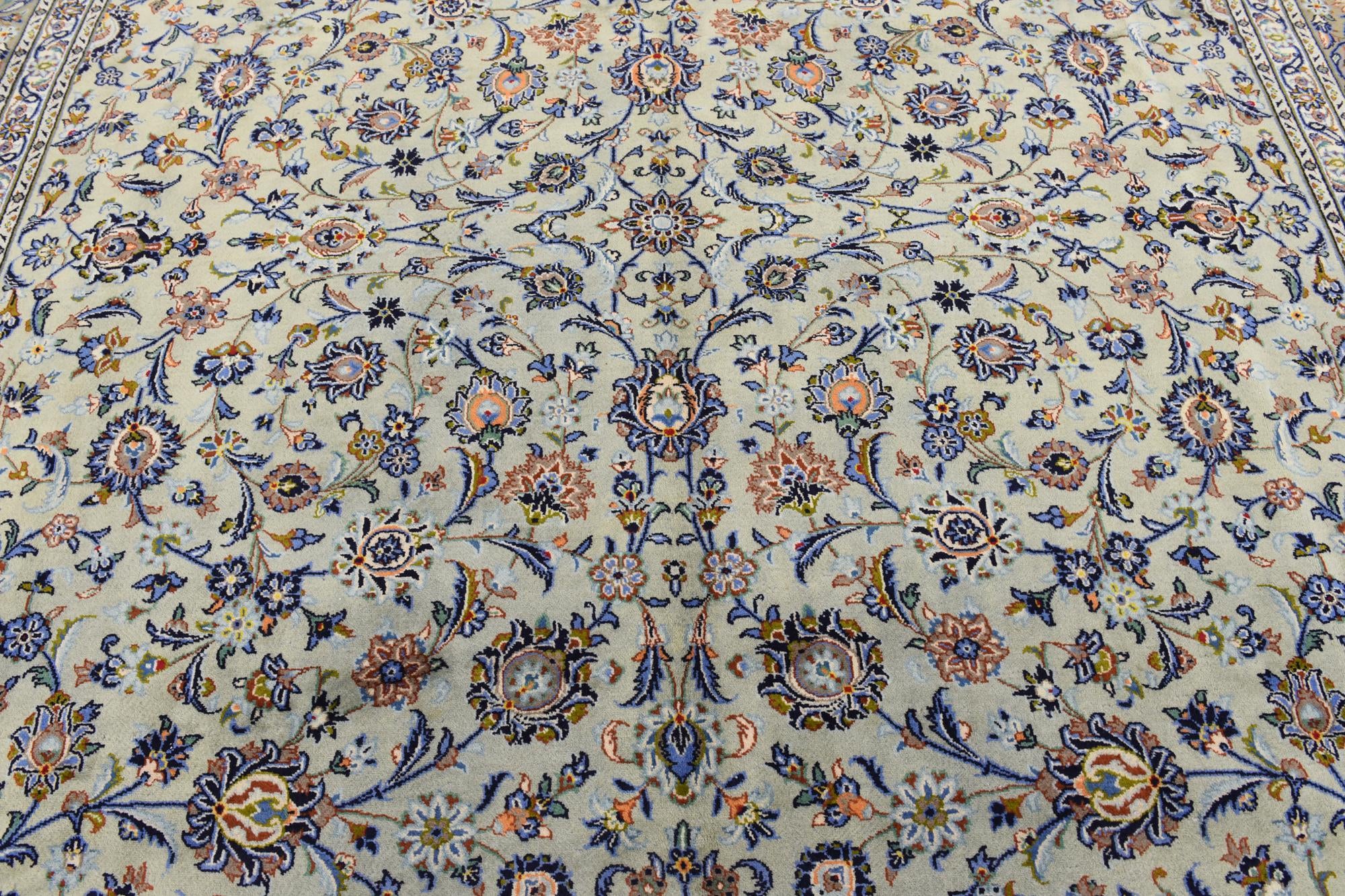 310cm x 425cm anudado a mano Kashan Alfombra Persa Lana