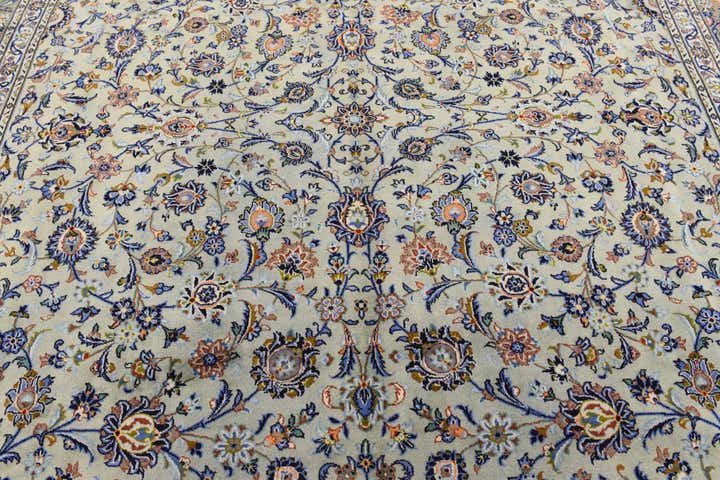 310cm x 425cm anudado a mano Kashan Alfombra Persa Lana