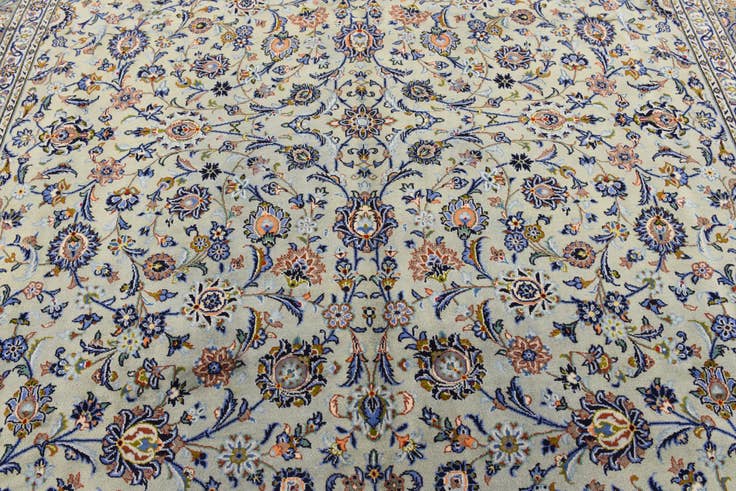 Detail image of 310cm x 425cm anudado a mano Kashan Alfombra Persa Lana