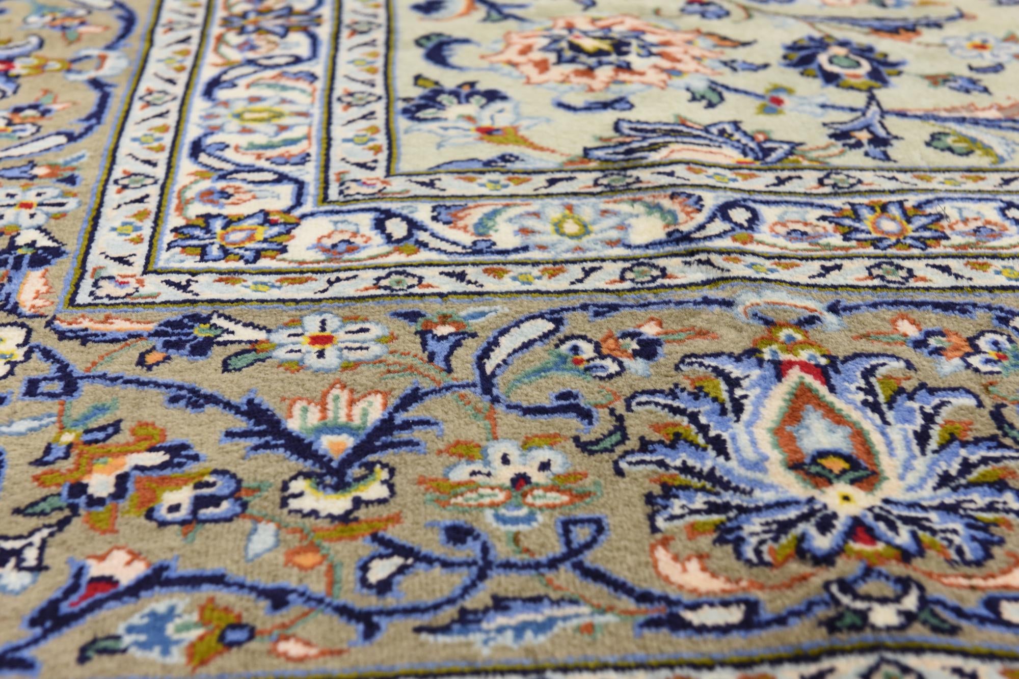 310cm x 425cm anudado a mano Kashan Alfombra Persa Lana