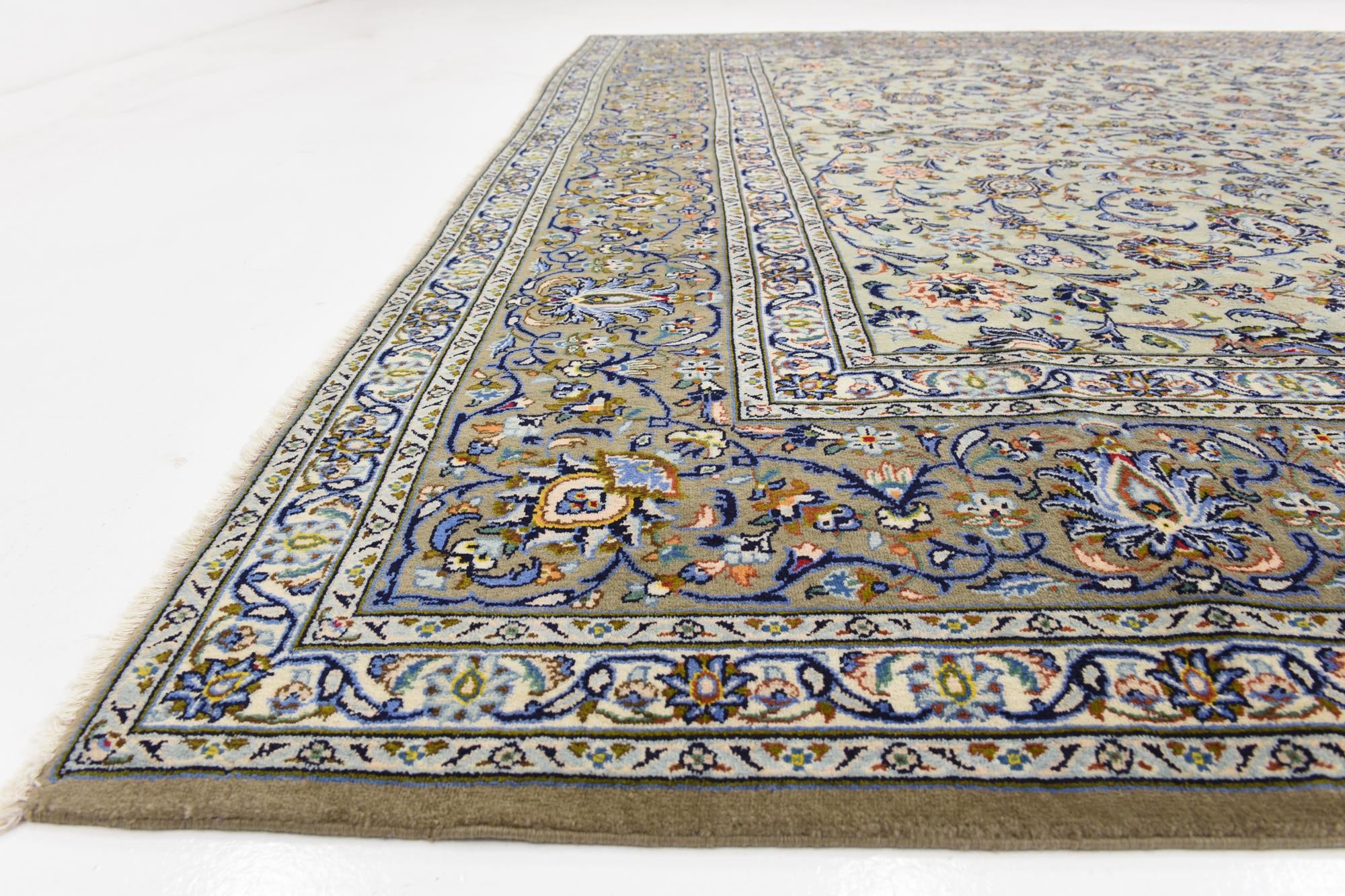 310cm x 425cm anudado a mano Kashan Alfombra Persa Lana