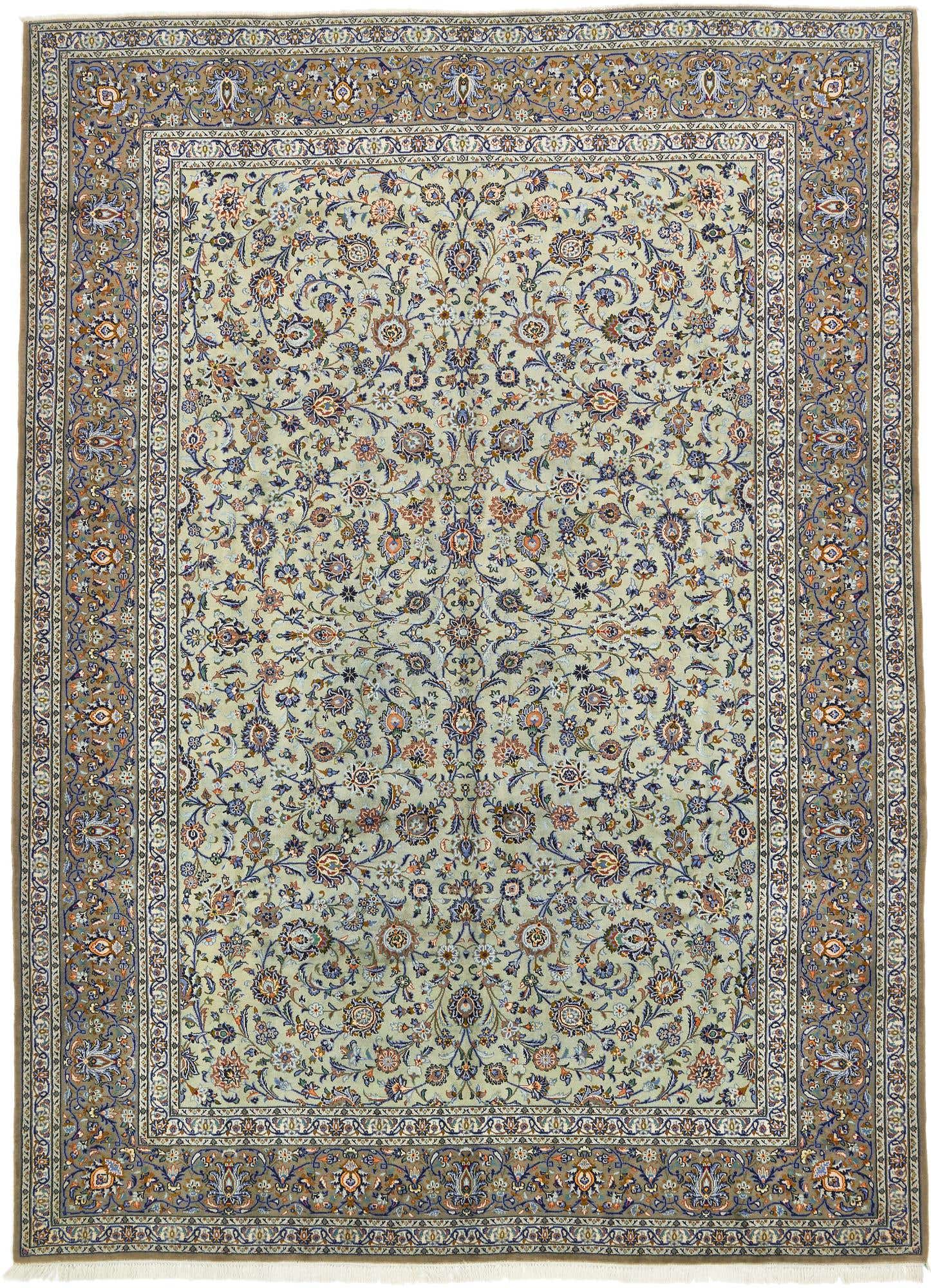 310cm x 425cm anudado a mano Kashan Alfombra Persa Lana