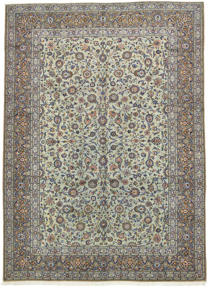 310cm x 425cm anudado a mano Kashan Alfombra Persa Lana