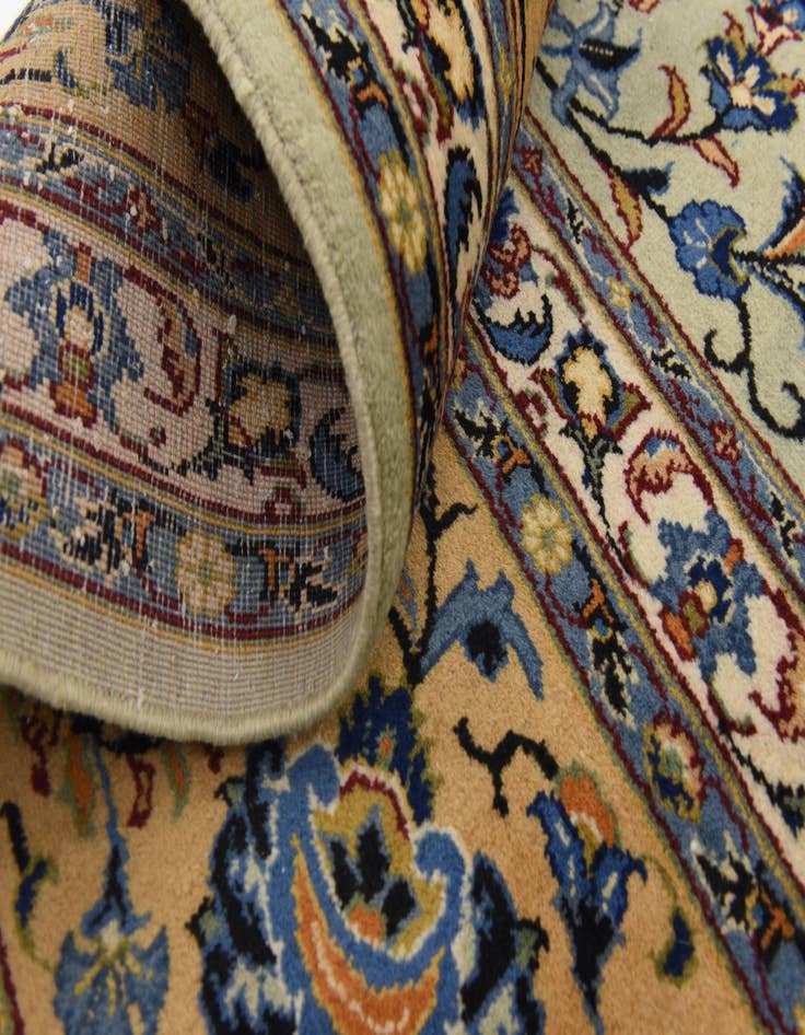 Detail image of 9' 10 x 13' 9  Hand Knotted Kashan Persian Wool Rug