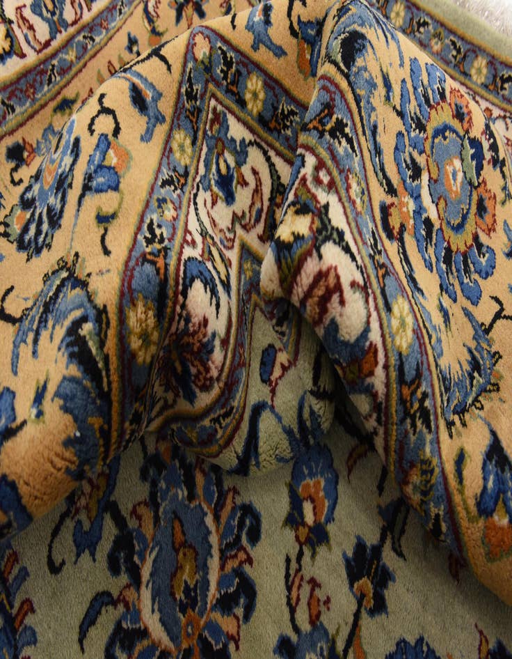 Detail image of 9' 10 x 13' 9  Hand Knotted Kashan Persian Wool Rug