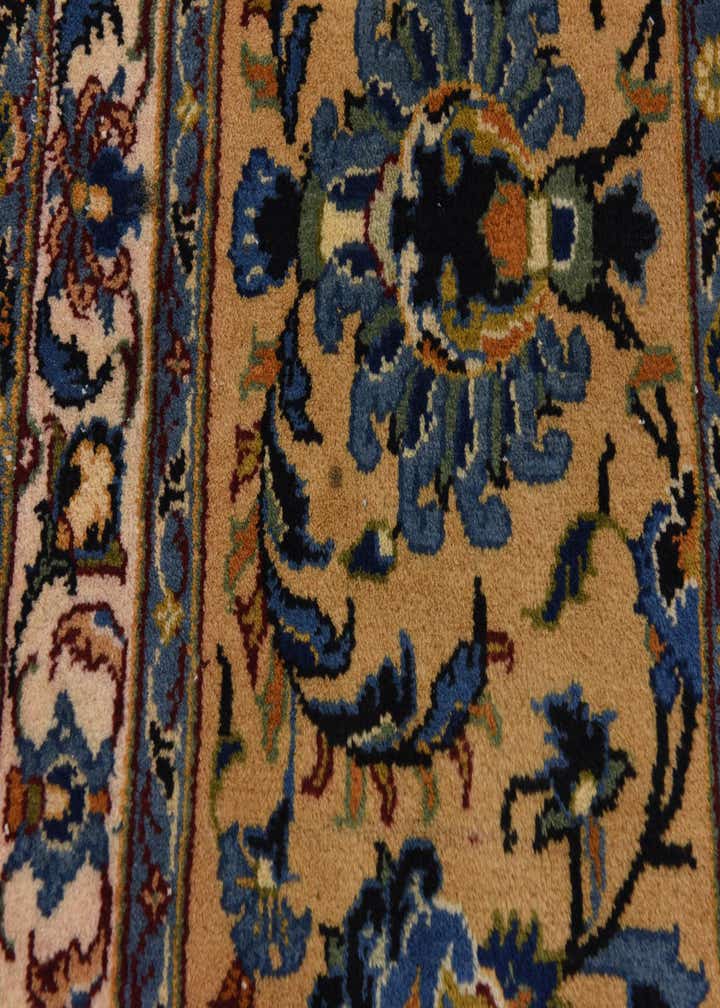 9' 10 x 13' 9 Hand Knotted Kashan Persian Wool Rug