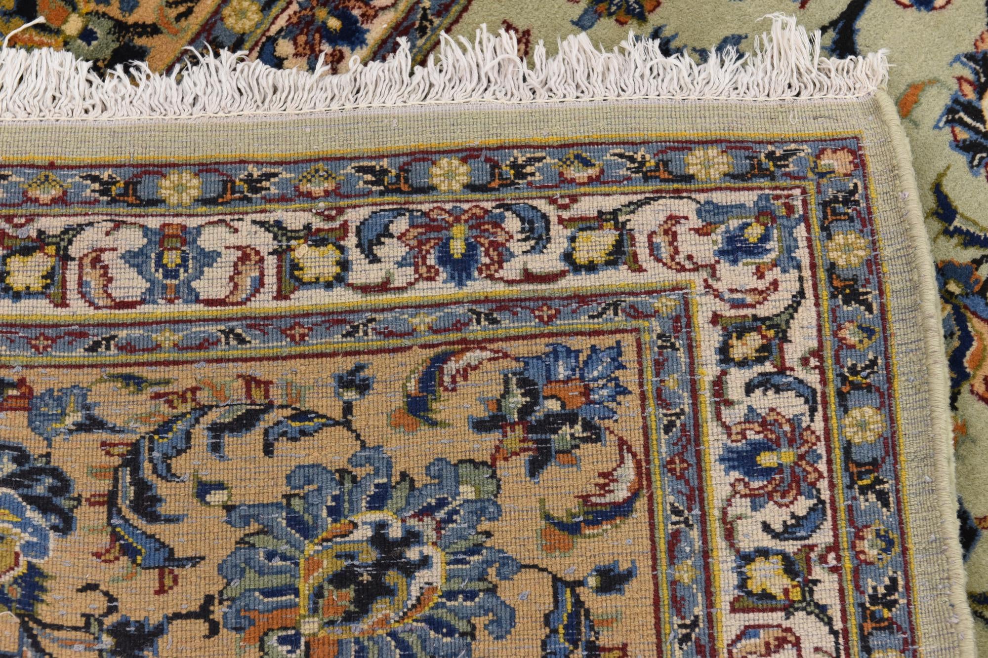 9' 10 x 13' 9 Hand Knotted Kashan Persian Wool Rug