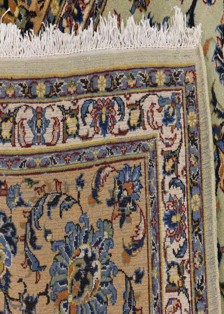 9' 10 x 13' 9 Hand Knotted Kashan Persian Wool Rug