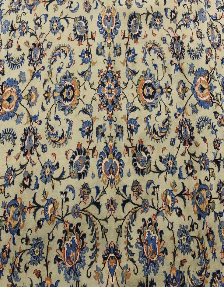 Detail image of 9' 10 x 13' 9  Hand Knotted Kashan Persian Wool Rug