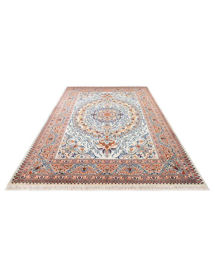 6' 6 x 9' 9 Hand Knotted Kashan Persian Rug