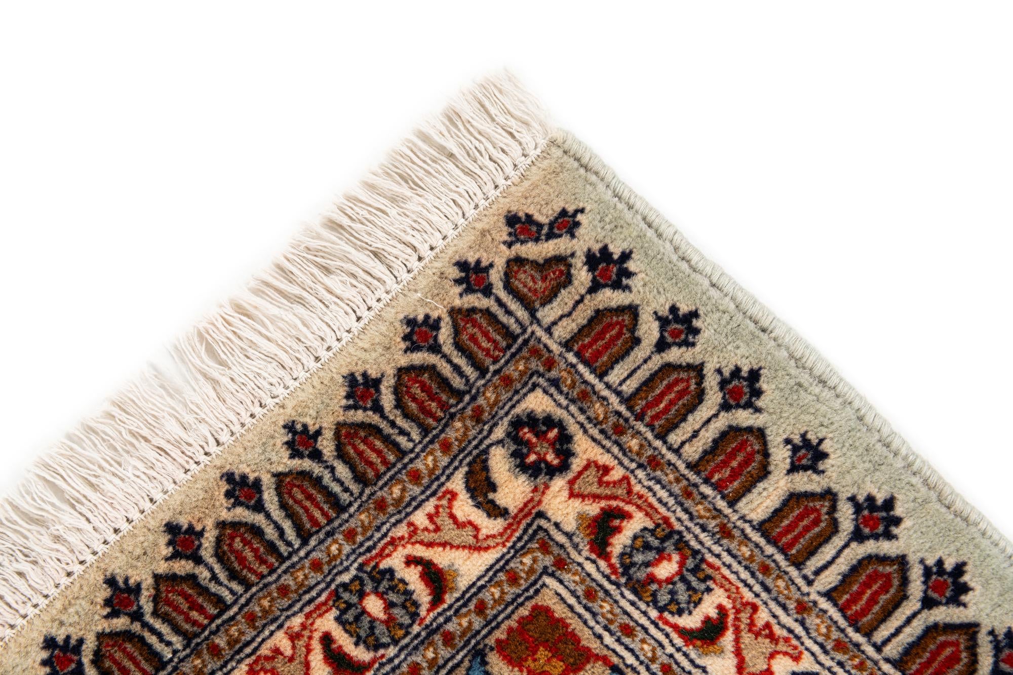 6' 6 x 9' 9 Hand Knotted Kashan Persian Rug