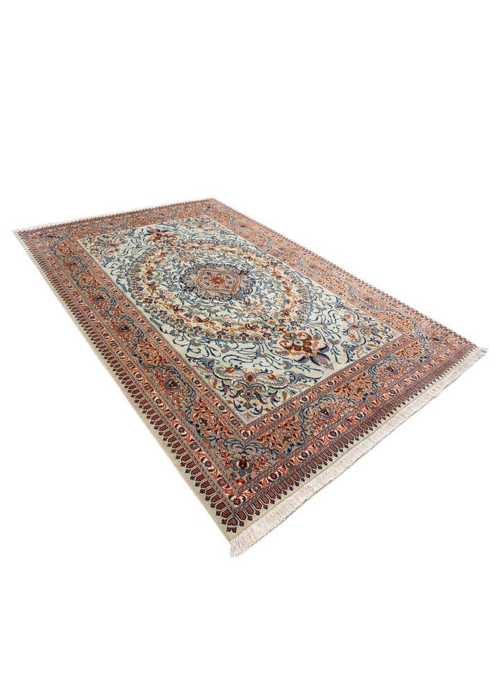 6' 6 x 9' 9 Hand Knotted Kashan Persian Rug
