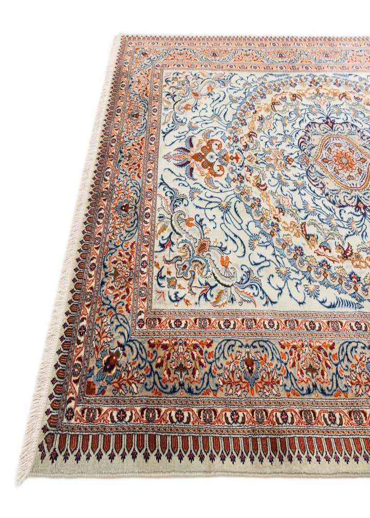 6' 6 x 9' 9 Hand Knotted Kashan Persian Rug