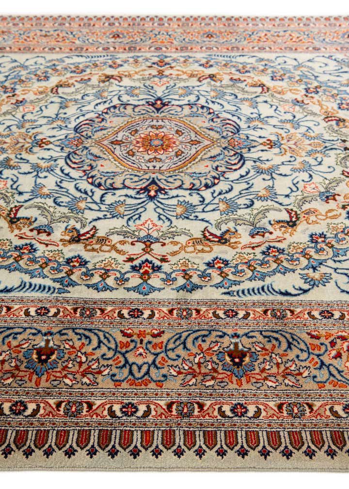 6' 6 x 9' 9 Hand Knotted Kashan Persian Rug