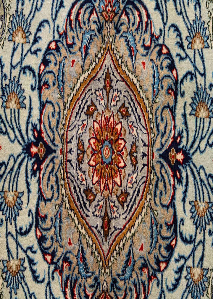 6' 6 x 9' 9 Hand Knotted Kashan Persian Rug