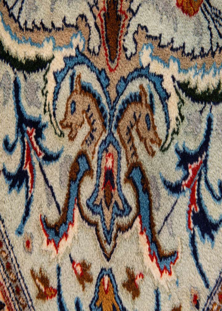 6' 6 x 9' 9 Hand Knotted Kashan Persian Rug