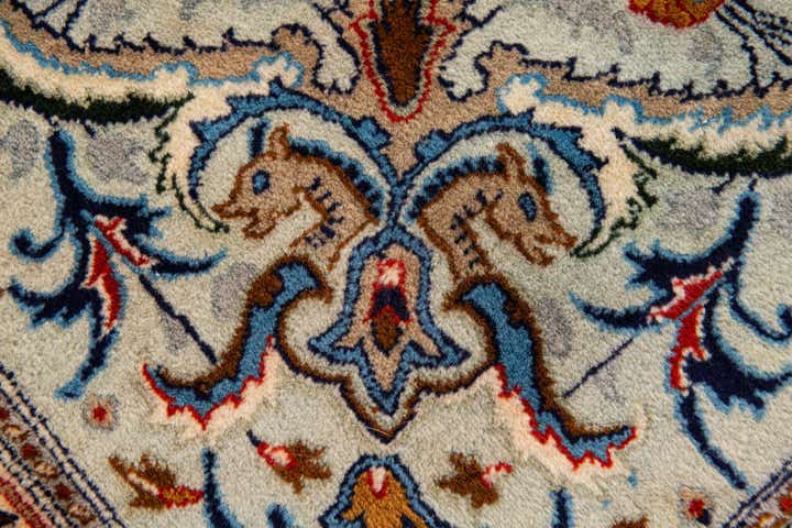 6' 6 x 9' 9 Hand Knotted Kashan Persian Rug