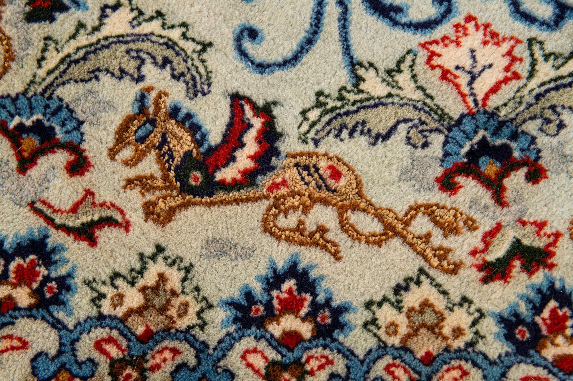 6' 6 x 9' 9 Hand Knotted Kashan Persian Rug