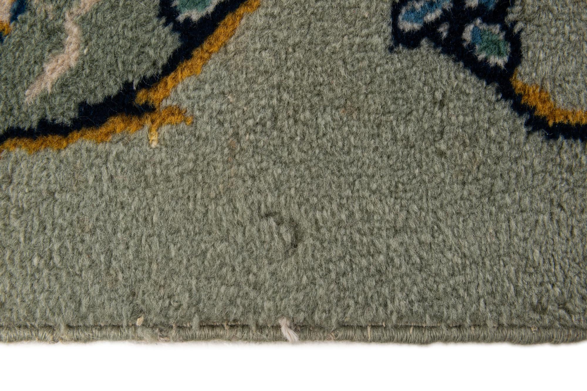 8' 10 x 11' 10 Hand Knotted Kashan Persian Wool Rug