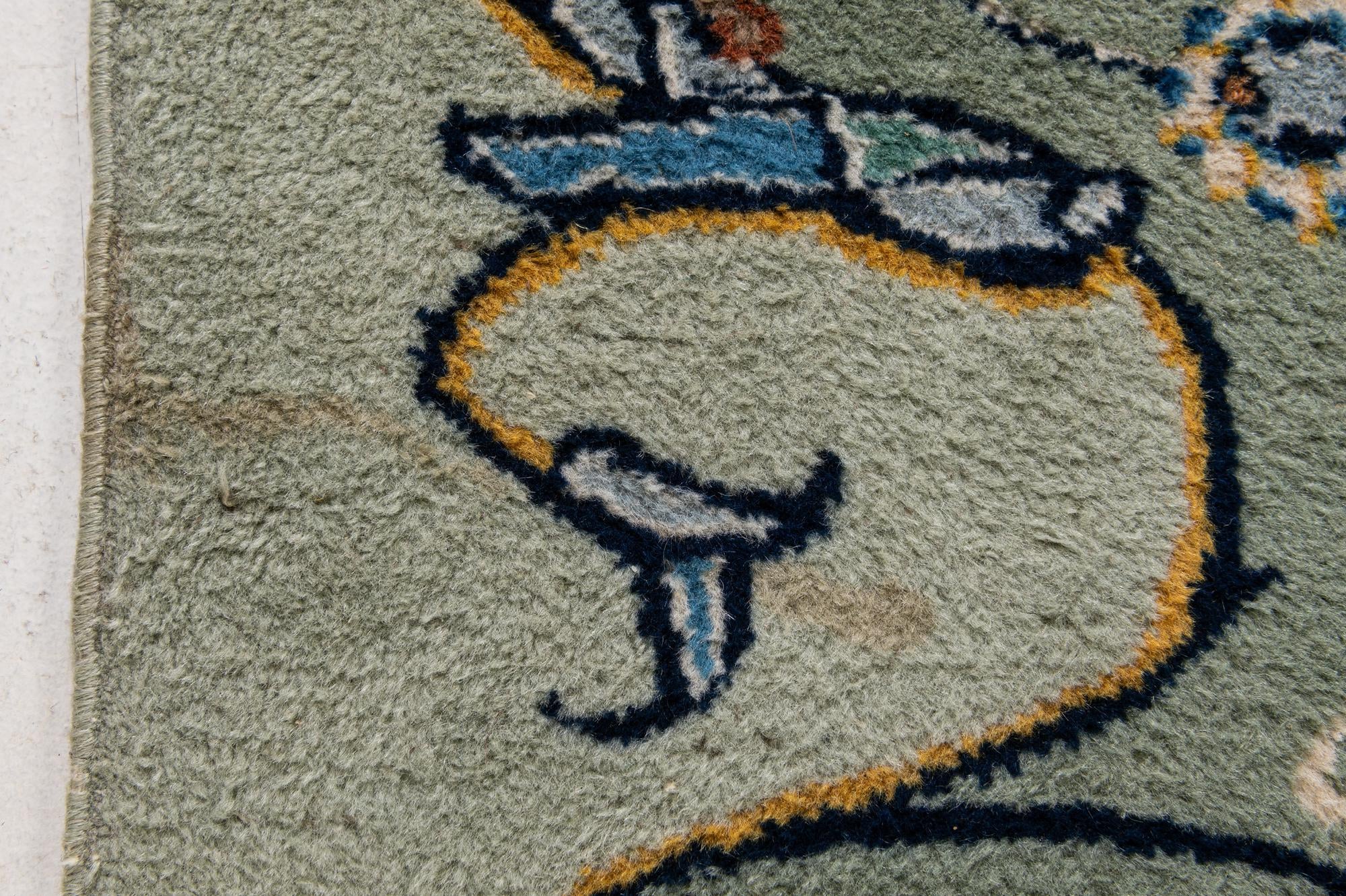 8' 10 x 11' 10 Hand Knotted Kashan Persian Wool Rug