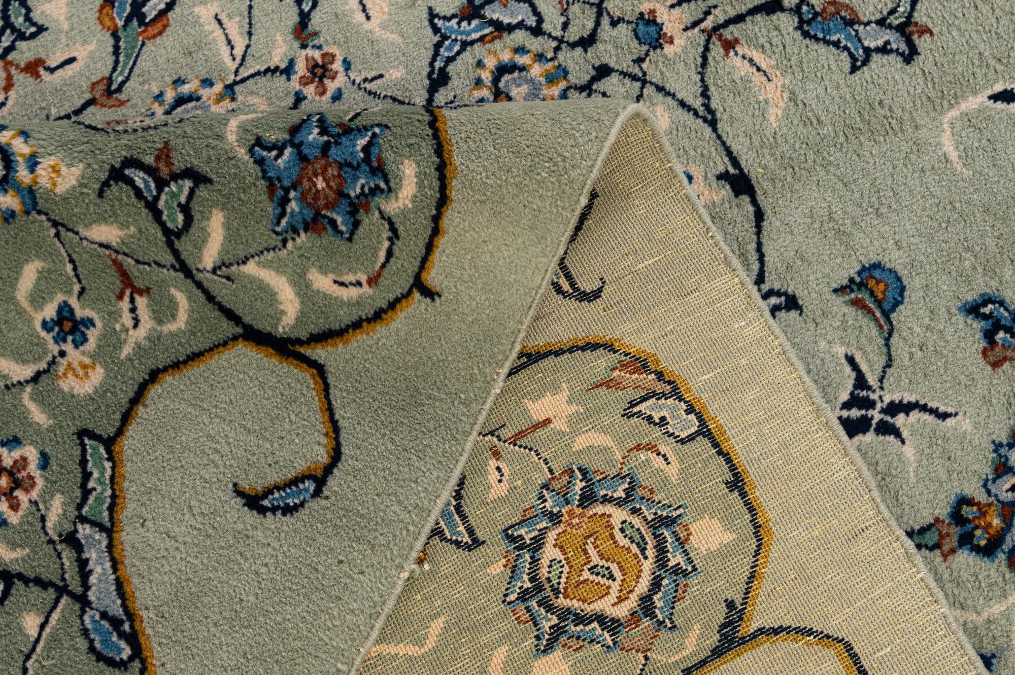 8' 10 x 11' 10 Hand Knotted Kashan Persian Wool Rug