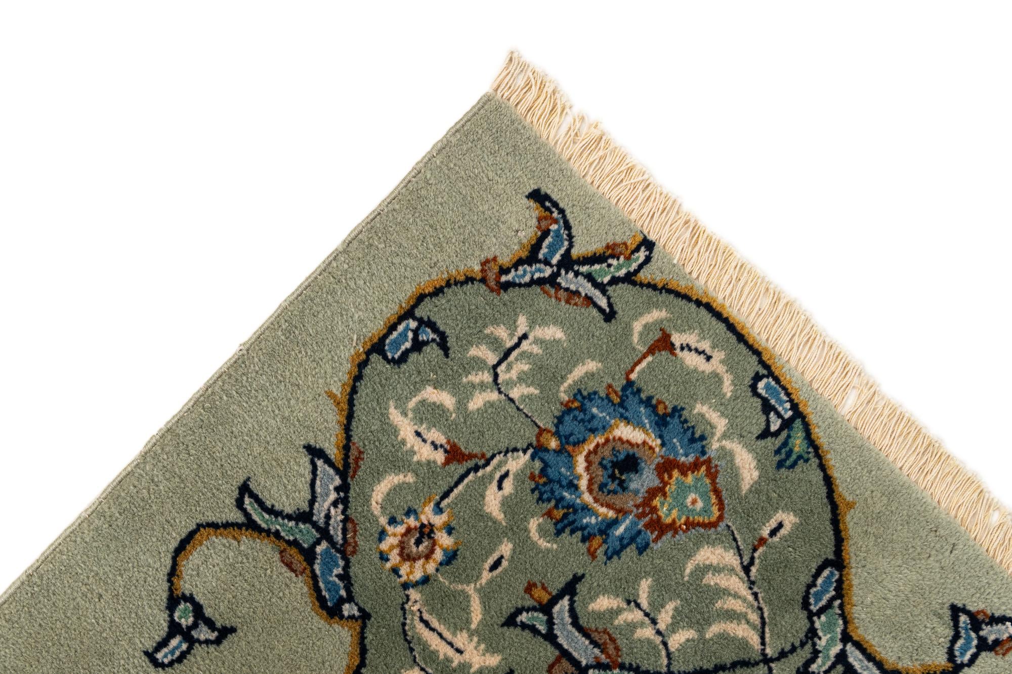 8' 10 x 11' 10 Hand Knotted Kashan Persian Wool Rug