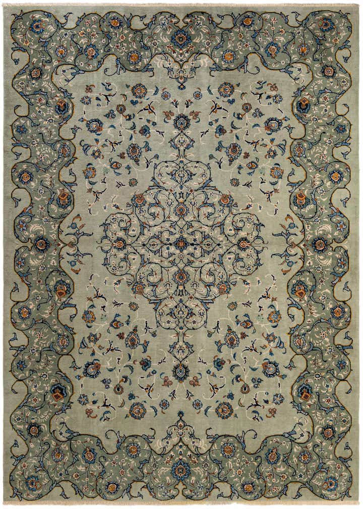 8' 10 x 11' 10 Hand Knotted Kashan Persian Wool Rug