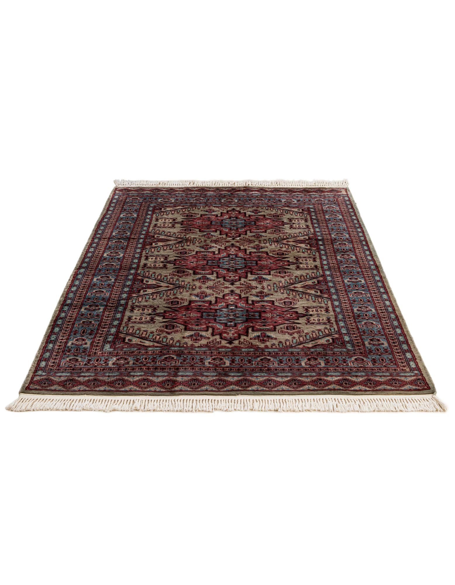 4' 3 x 6' 4 Hand Knotted Kazak Oriental Wool Rug