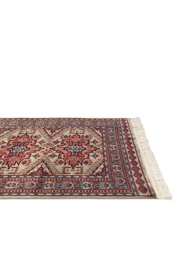 4' 3 x 6' 4 Hand Knotted Kazak Oriental Wool Rug