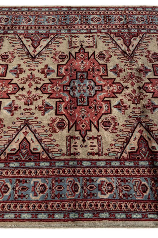 Detail image of 4' 3 x 6' 4 Hand Knotted Kazak Oriental Wool Rug
