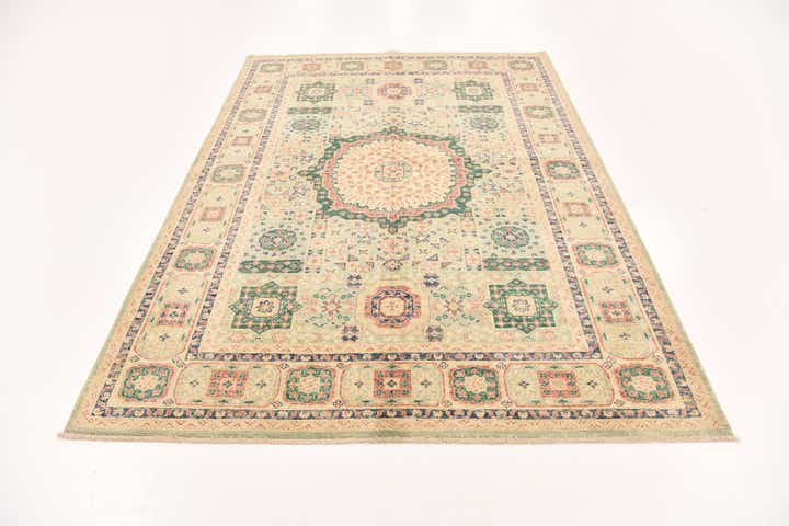 5' 8 x 8' Hand Knotted Kazak Rug