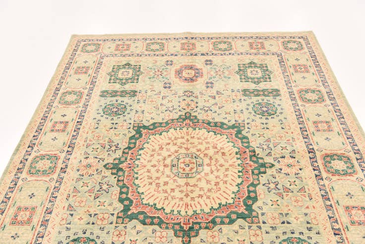 Detail image of 5' 8 x 8' Hand Knotted Kazak Rug