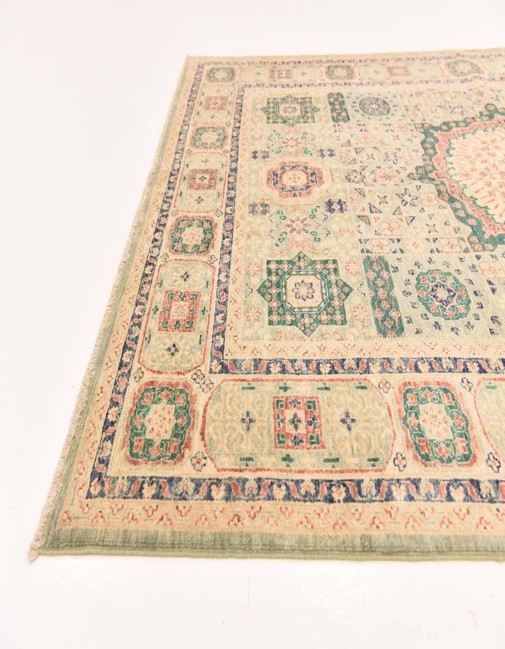 Detail image of 5' 8 x 8'  Hand Knotted Kazak Rug