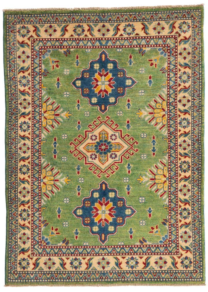 3' 4 x 4' 8 Hand Knotted Kazak Rug