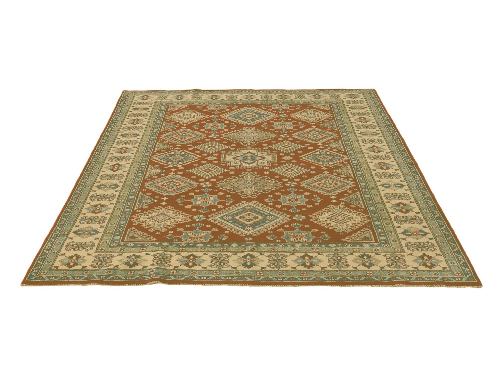 5' 5 x 7' 9 Hand Knotted Kazak Rug