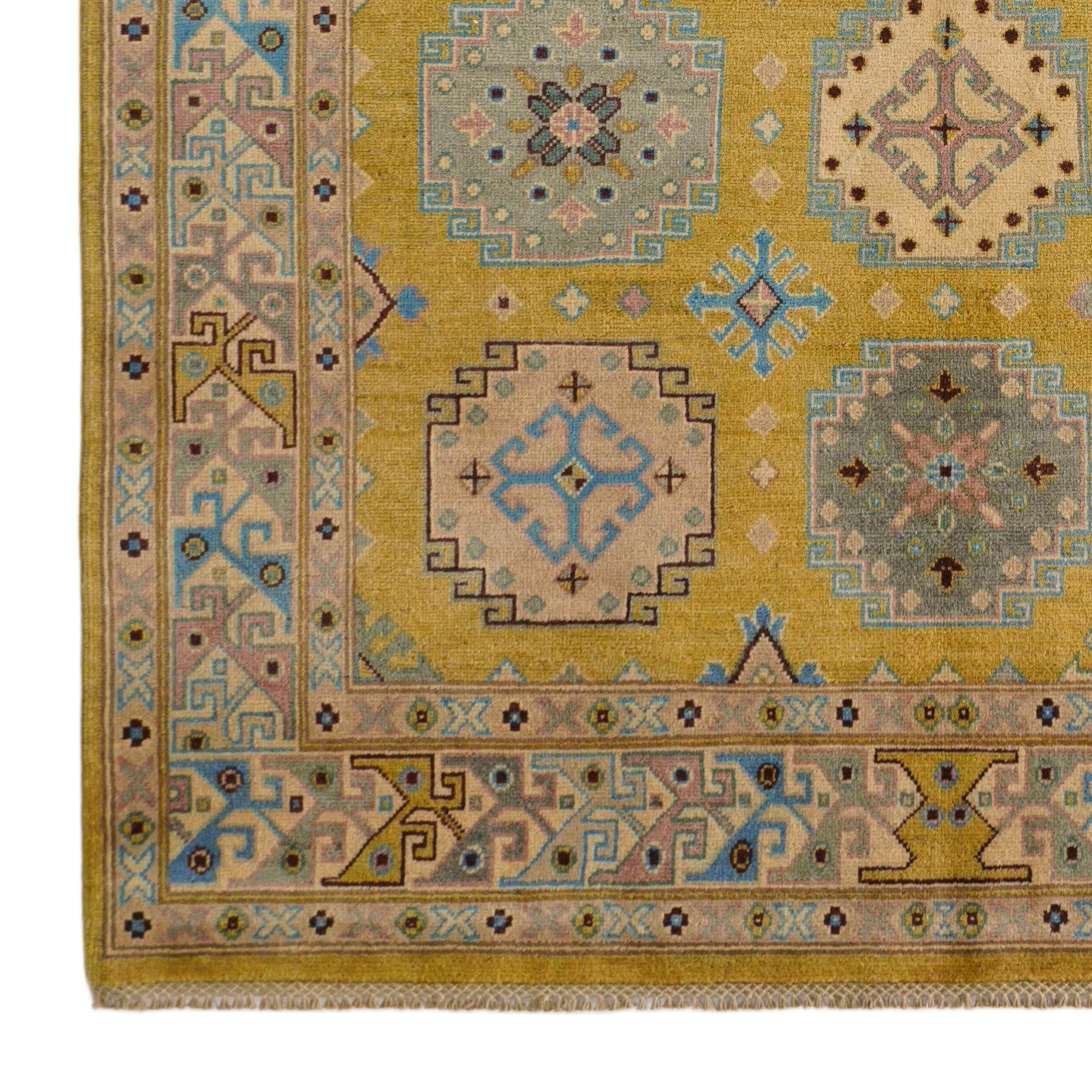 5' 5 x 7' 9 Hand Knotted Kazak Rug