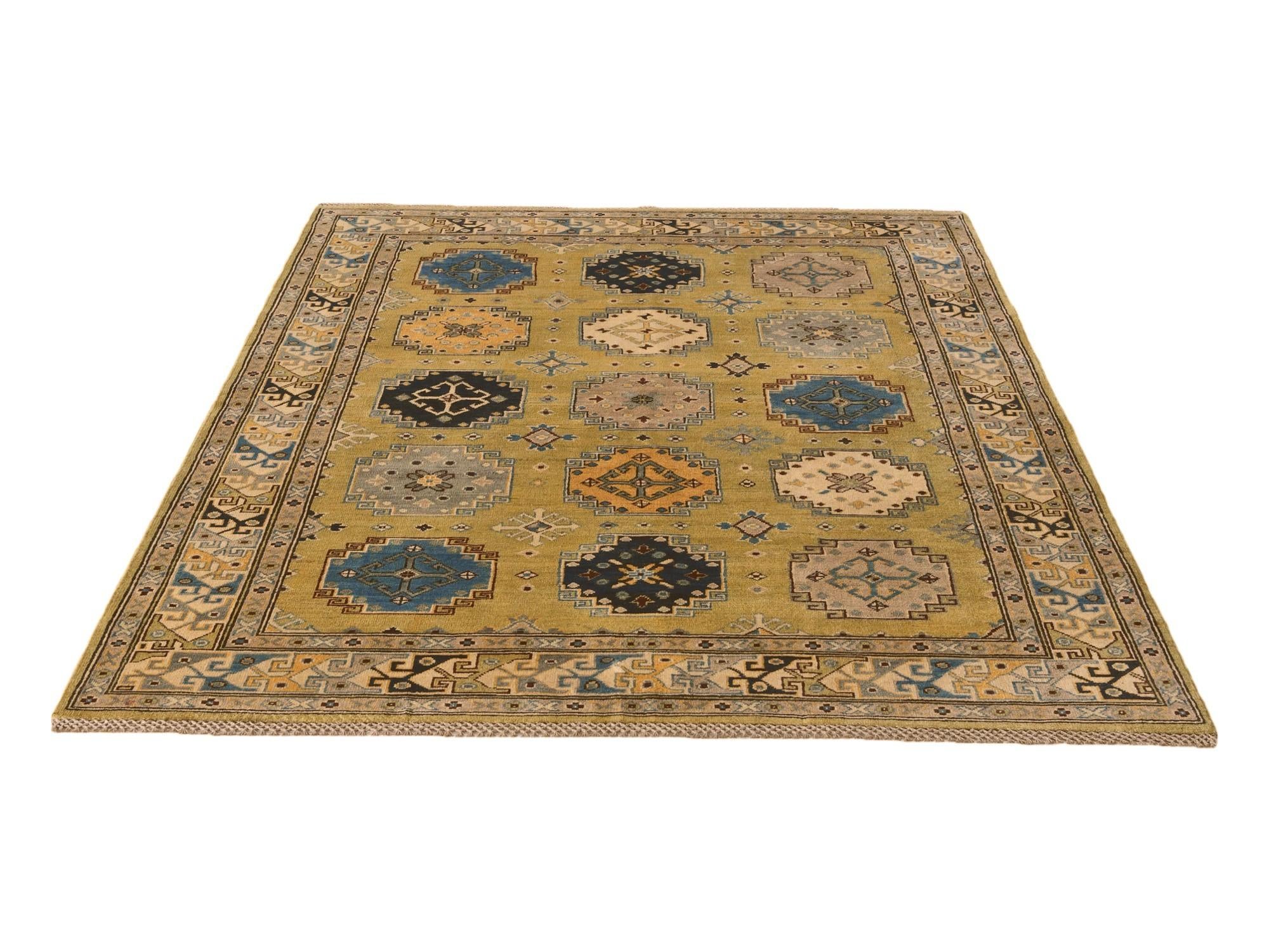 5' 8 x 7' 11 Hand Knotted Kazak Rug