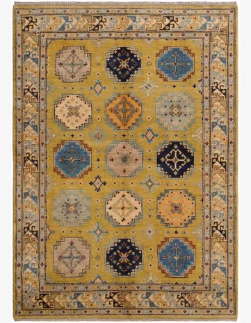 5' 8 x 7' 11 Hand Knotted Kazak Rug