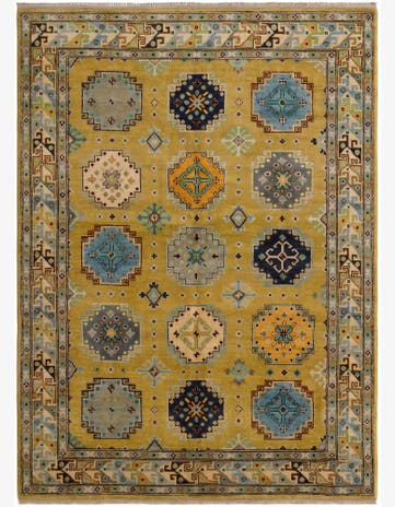5' 8 x 7' 10 Hand Knotted Kazak Rug