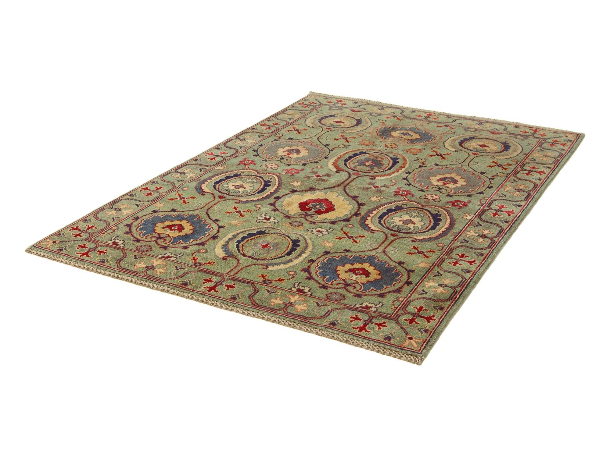 4' 1 x 5' 10 Hand Knotted Kazak Rug