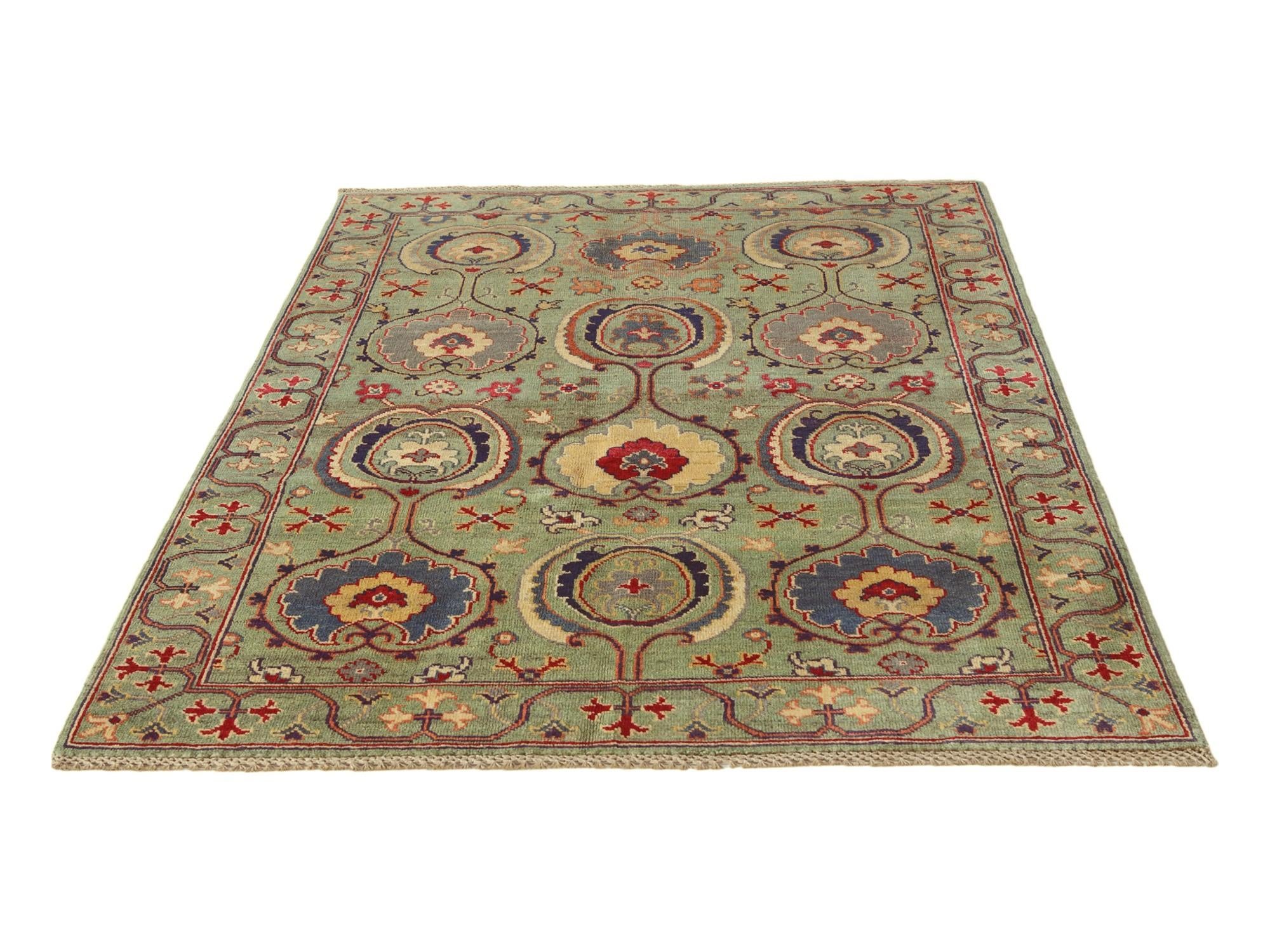 4' 1 x 5' 10 Hand Knotted Kazak Rug