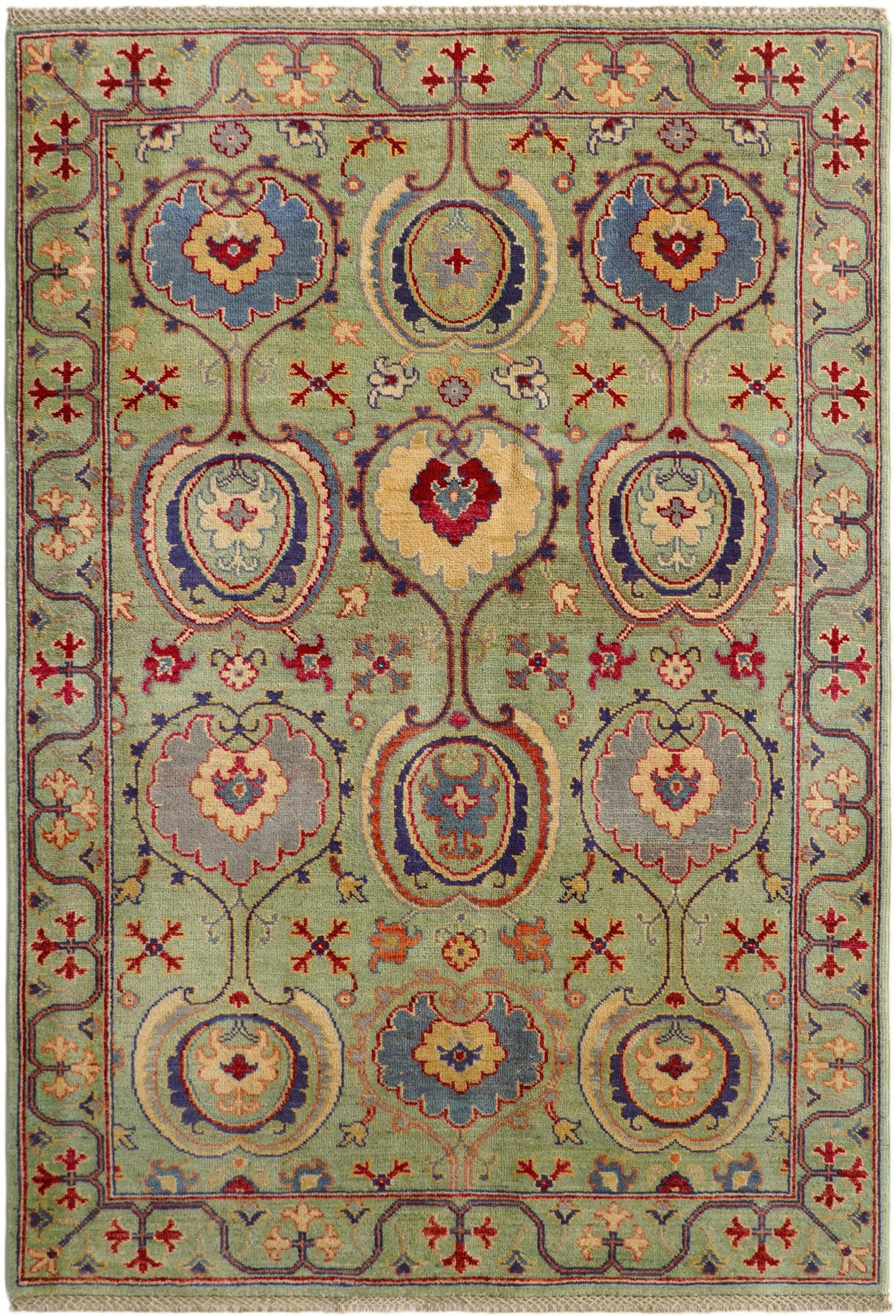 4' 1 x 5' 10 Hand Knotted Kazak Rug