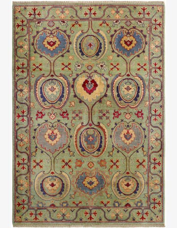 4' 1 x 5' 10 Hand Knotted Kazak Rug