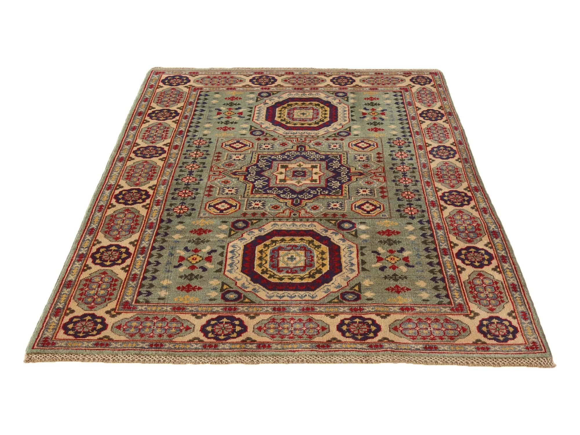 4' x 5' 11 Hand Knotted Kazak Rug