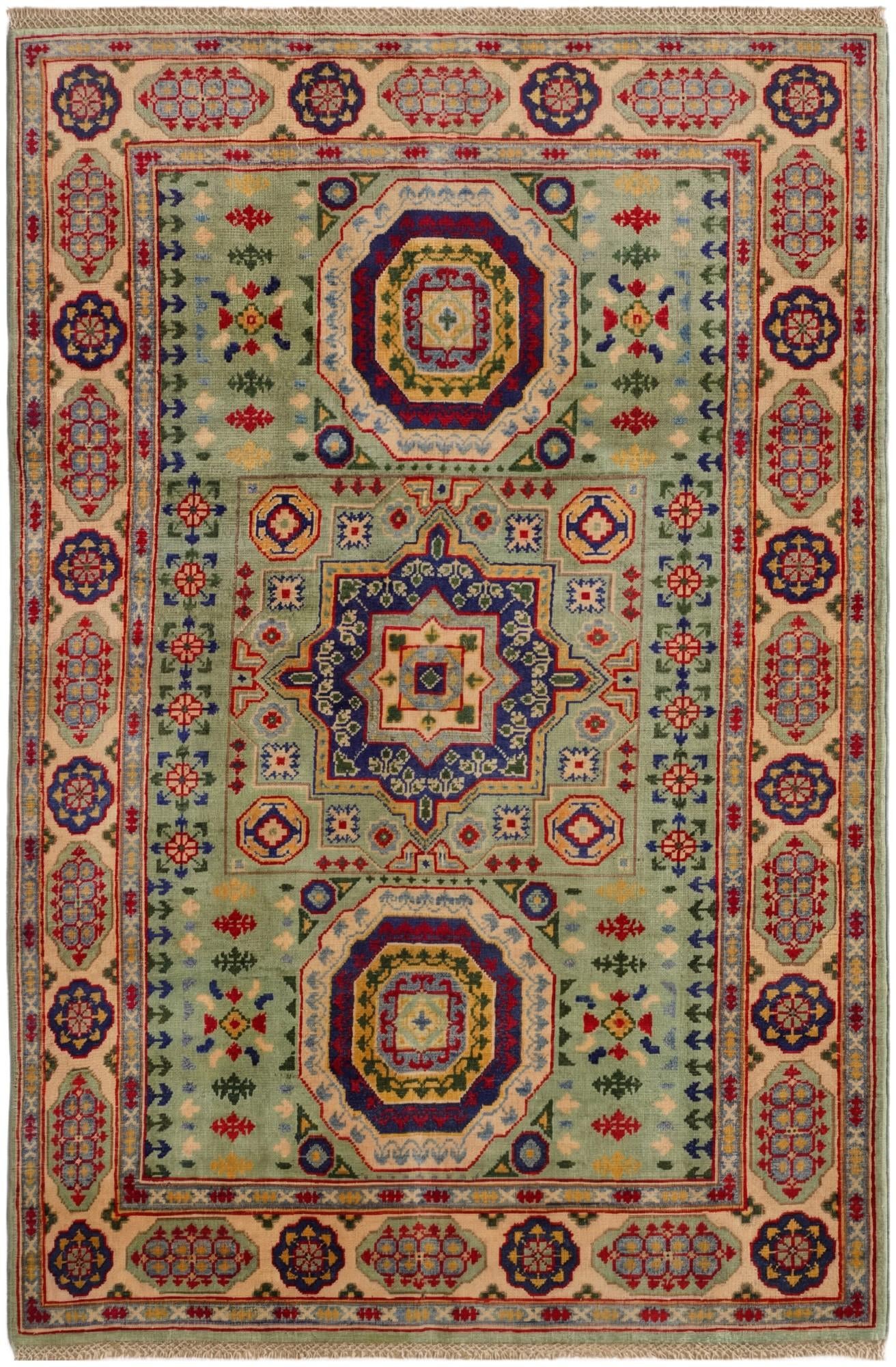 4' x 5' 11 Hand Knotted Kazak Rug