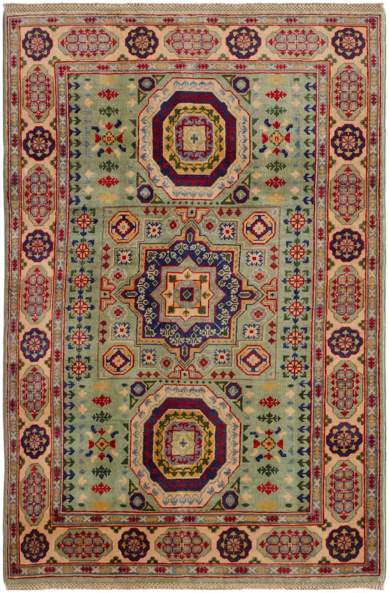 4' x 5' 11 Hand Knotted Kazak Rug