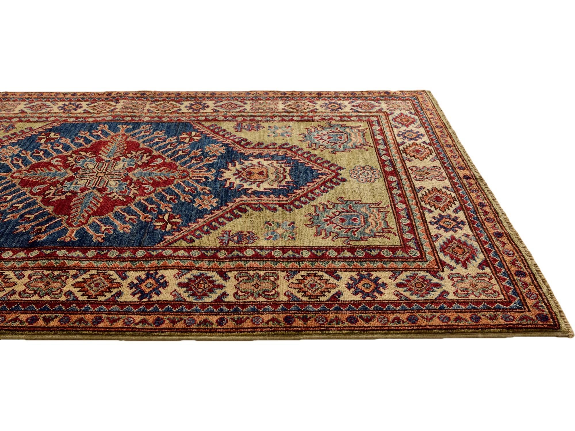 3' 3 x 4' 11 Hand Knotted Kazak Rug