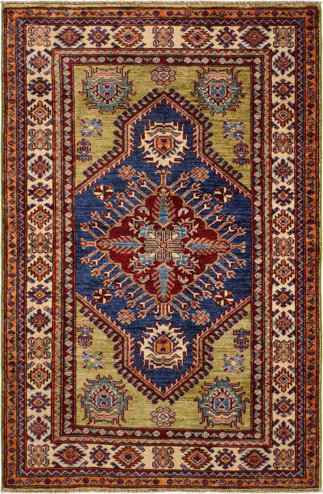 3' 3 x 4' 11 Hand Knotted Kazak Rug