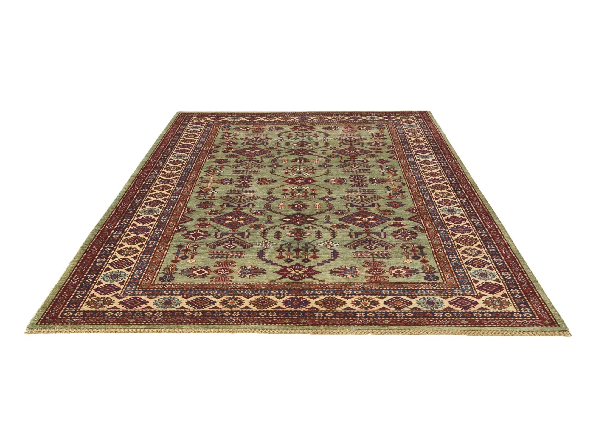 5' 10 x 7' 10 Hand Knotted Kazak Rug
