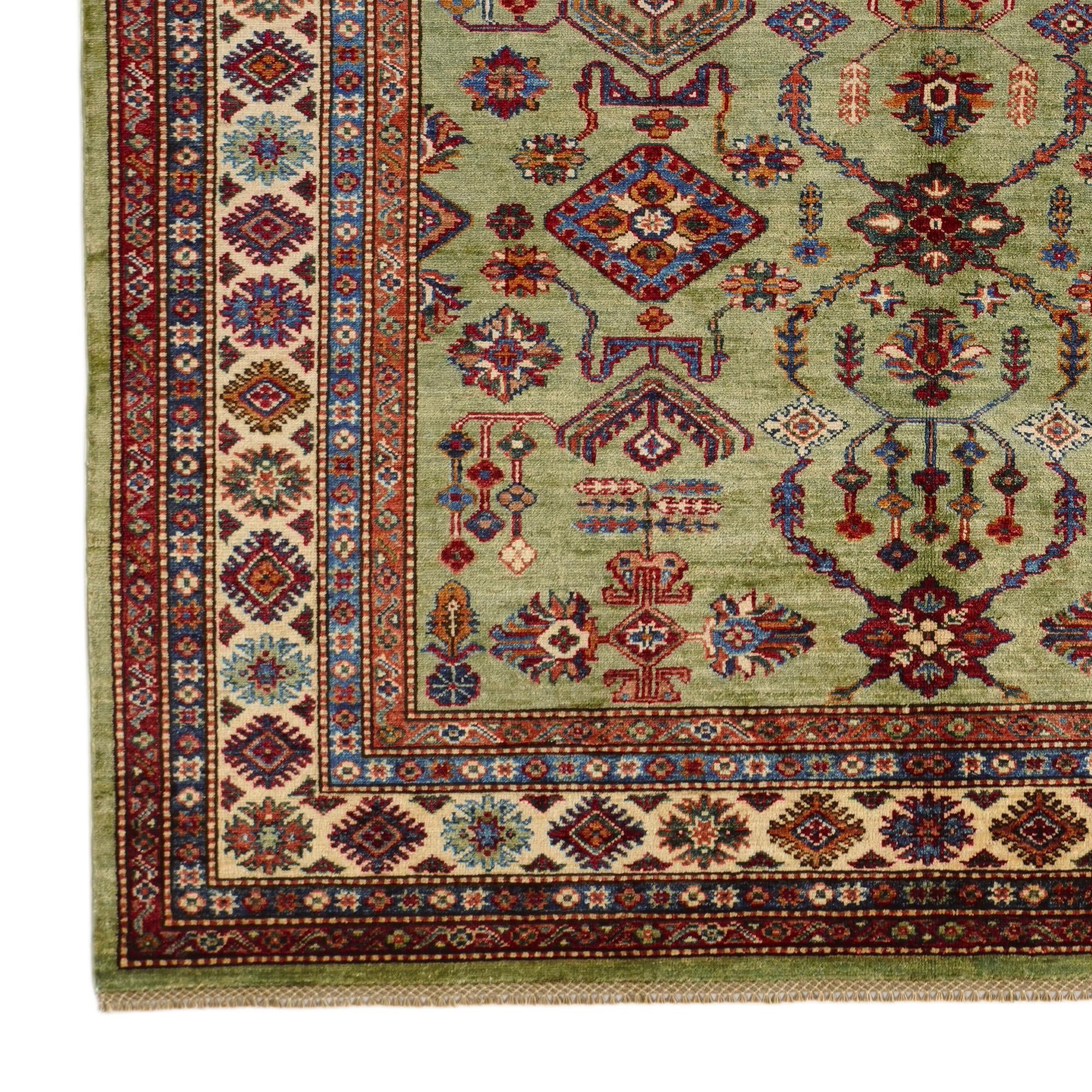 5' 10 x 7' 10 Hand Knotted Kazak Rug